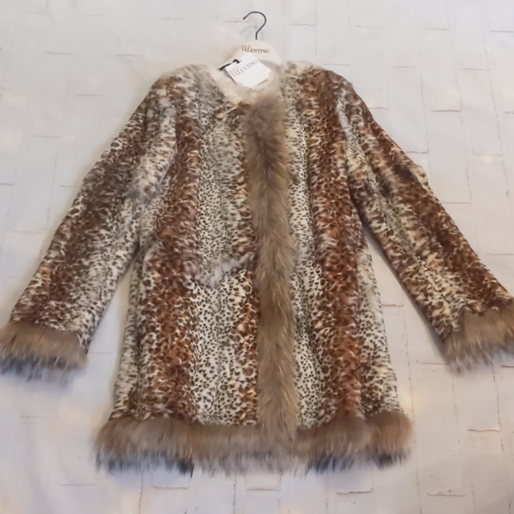 🆕 VALENTINO 100% Rabbit Fur Leopard Print Coat - Picture 4 of 15